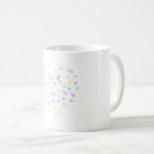 Mug Coeurs arc-en-ciel Pastel (Devant droit)