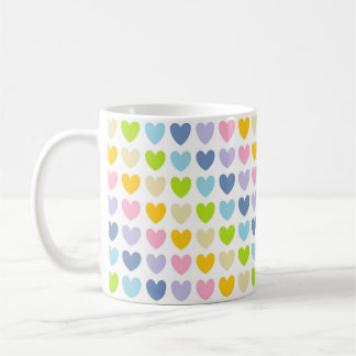 Mug Coeurs arc-en-ciel Pastel