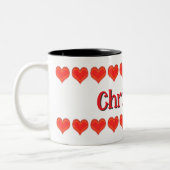 Mug - Coeurs avec nom (Gauche)