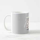Mug Cœurs blancs gris (Gauche)