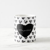 Mug Coeurs blancs noirs (Centre)