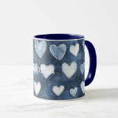 Mug Cœurs bleus (Devant droit)