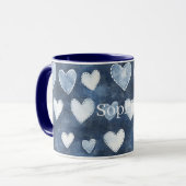 Mug Cœurs bleus (Devant gauche)