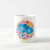 Mug Coeurs Bleus Floral (Centre)