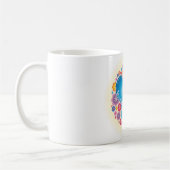 Mug Coeurs Bleus Floral (Gauche)