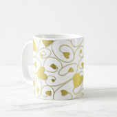 Mug Coeurs bouclés en or (Devant gauche)