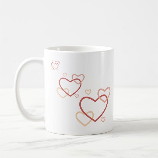 Mug Cœurs Calmes – Tasse de Chocolat Chaud Calme (Gauche)