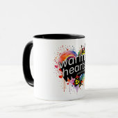 Mug Coeurs chauds - Conception confortable et feutrée (Devant gauche)