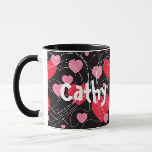 Mug Coeurs, coeurs, coeurs (Gauche)