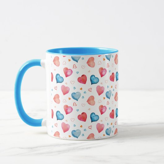 Mug Coeurs colorés (Gauche)
