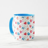 Mug Coeurs colorés (Devant gauche)