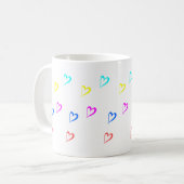 Mug Coeurs colorés (Devant gauche)