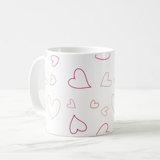 Mug Coeurs colorés (Devant gauche)