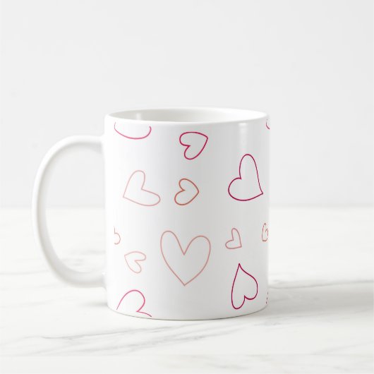 Mug Coeurs colorés (Gauche)