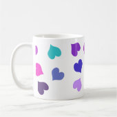Mug Cœurs colorés mignons (Gauche)