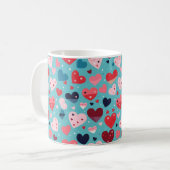 Mug Coeurs colorés Motif mignon (Devant gauche)