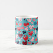 Mug Coeurs colorés Motif mignon (Centre)