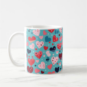 Mug Coeurs colorés Motif mignon
