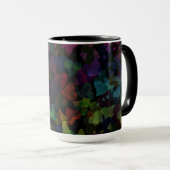 Mug Cœurs Colorés sur Fond Noir (Devant droit)
