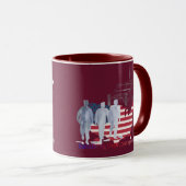 Mug Cœurs courageux marron (Devant droit)