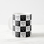 Mug Cœurs Damier (Devant gauche)