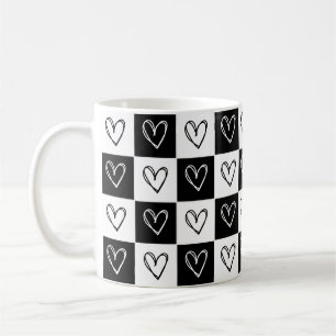 Mug Cœurs Damier