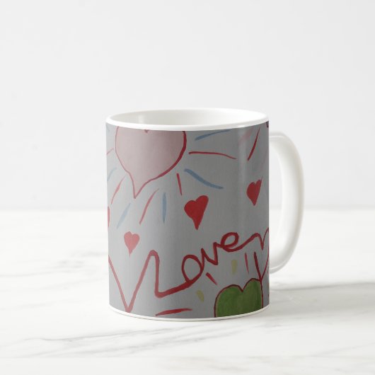 Mug Coeurs d'amour (Devant droit)