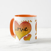 Mug Cœurs d'amour 1 Corinthiens 13 (Devant gauche)
