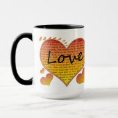 Mug Cœurs d'amour 1 Corinthiens 13 (Gauche)
