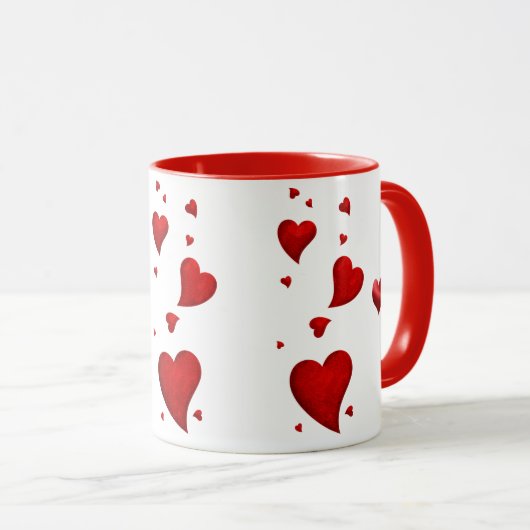 Mug Coeurs d'amour 2 (Devant droit)