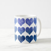 Mug Coeurs d'amour bleu (Devant droit)