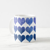 Mug Coeurs d'amour bleu (Devant gauche)