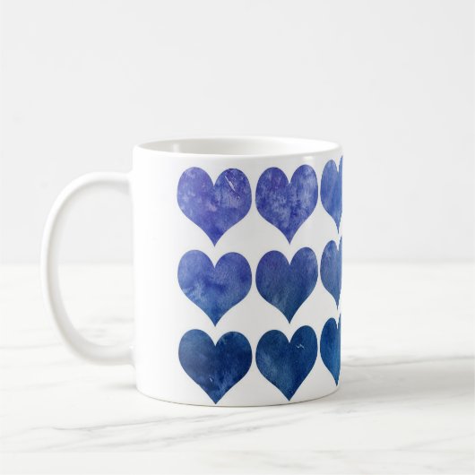 Mug Coeurs d'amour bleu (Gauche)