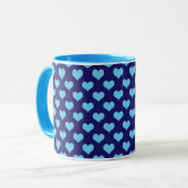 Mug Coeurs d'amour bleu (Devant gauche)