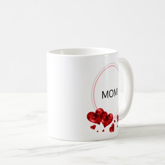 Mug Coeurs d'amour de maman (Devant droit)