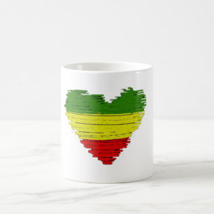 Mug Coeurs d'amour du reggae un de Cori Reith Rasta