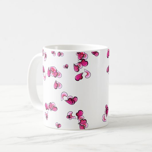 Mug Coeurs d'amour pour toujours (Devant gauche)