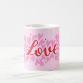Mug Coeurs d'amour - rose et rouge (Centre)