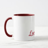 Mug Coeurs d'amour rose rouge (Gauche)