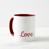 Mug Coeurs d'amour rose rouge (Devant gauche)