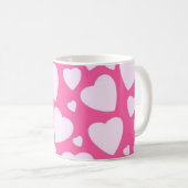 Mug Coeurs d'amour roses (Devant droit)