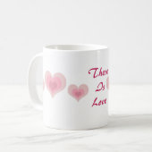 Mug Coeurs d'amour roses (Devant gauche)