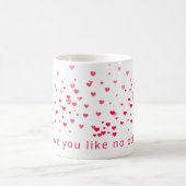 Mug Coeurs d'amour Valentine Personnalisé (Centre)