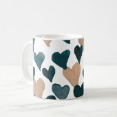 Mug Coeurs d'aquarelle de la Saint-Valentin - neutre (Devant gauche)