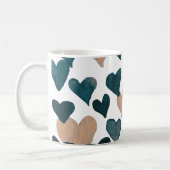 Mug Coeurs d'aquarelle de la Saint-Valentin - neutre (Gauche)