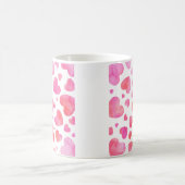 Mug Coeurs d'aquarelle rose pâleur (Centre)