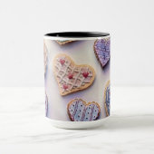 Mug Coeurs d'aquarelle Whimsical mignon et coloré (Centre)