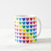Mug Coeurs d'arc-en-ciel (Devant droit)