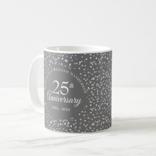 Mug Coeurs d'argent du 25e anniversaire (Devant gauche)