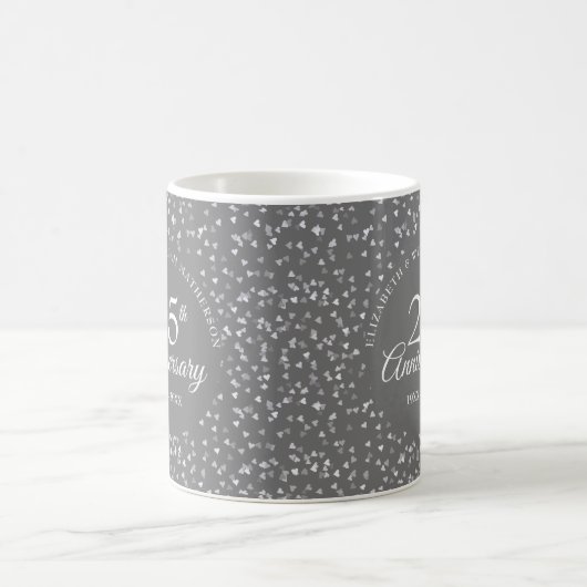 Mug Coeurs d'argent du 25e anniversaire (Centre)
